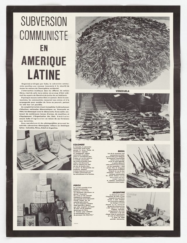 Communist Subversion in Latin America poster, 65-324 (French poster distributed in Beirut)