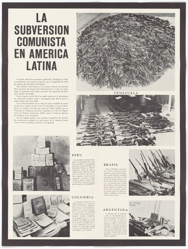 Communist Subversion in Latin America poster, PPB-417 (Spanish poster, multiple distribution centres)
