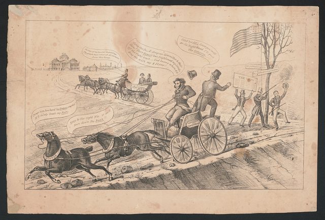 "Curse the d--d congress committee and their guns!" (anti-Bank print, 1832)