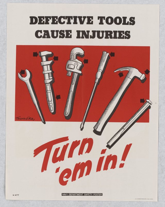 Defective Tools Cause Injuries: Turn 'em in!