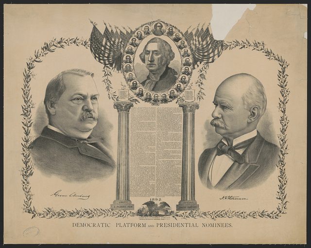 Democratic platform and presidential nominees, Grover Cleveland, A. E. Stevenson