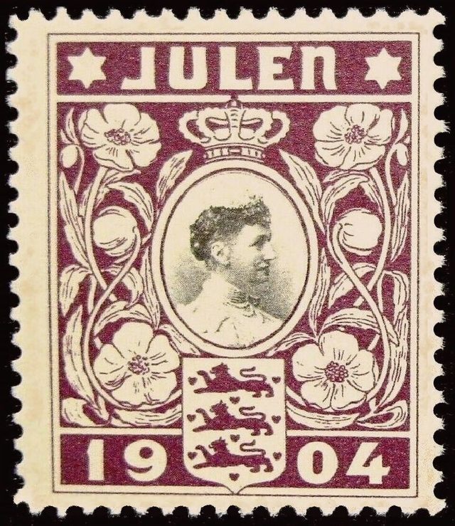 "Julen 1904": the first Christmas seal (Denmark, 1904)