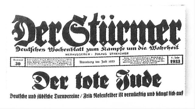 Der Stürmer, Nr. 30, July 1933: Der tote Jude