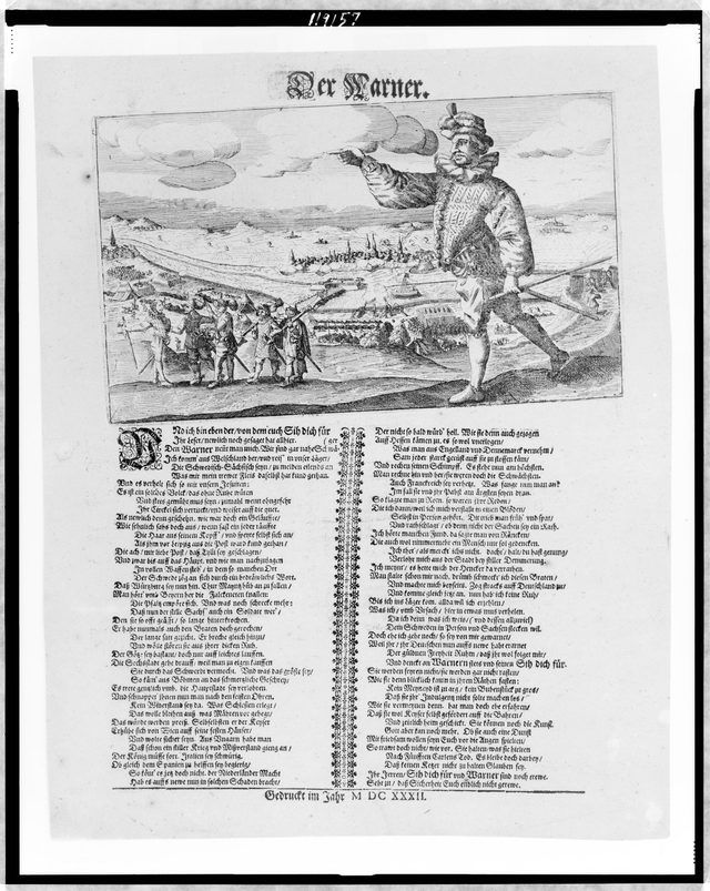 Der Warner (broadsheet lampoon on the Jesuits after Breitenfeld and Rain)