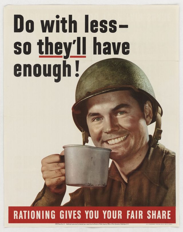 Do with less - so they'll have enough!