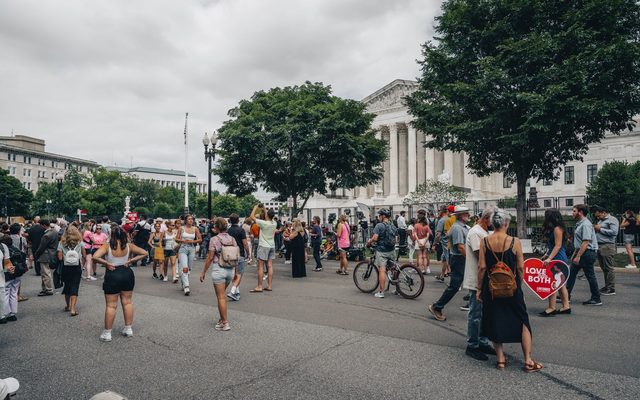 Protests in front of SCOTUS after Dobbs