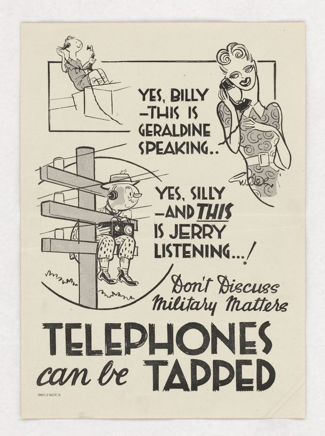 Don't Discuss Military Matters - Telephones Can Be Tapped
