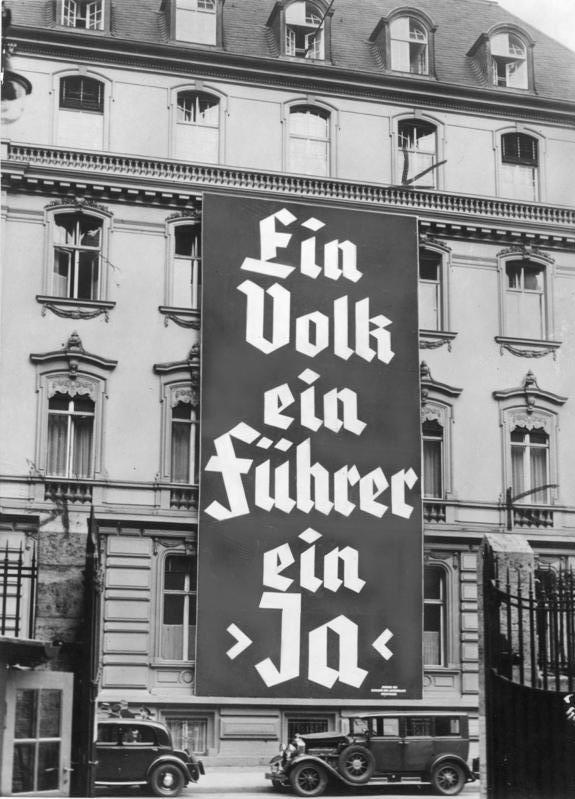 Ein Volk, ein Führer, ein Ja (One People, One Leader, One Yes)