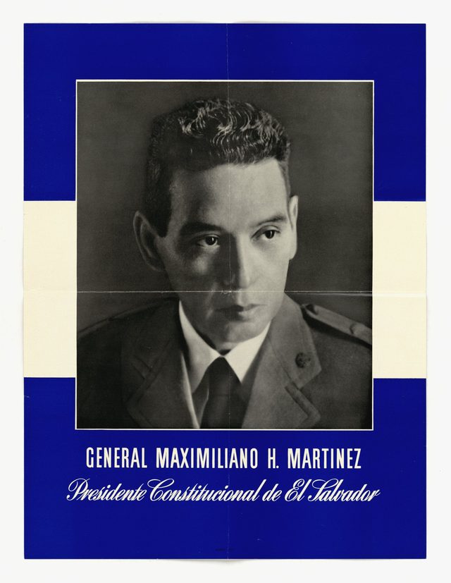 General Maximiliano H. Martinez, Presidente Constitucional de El Salvador