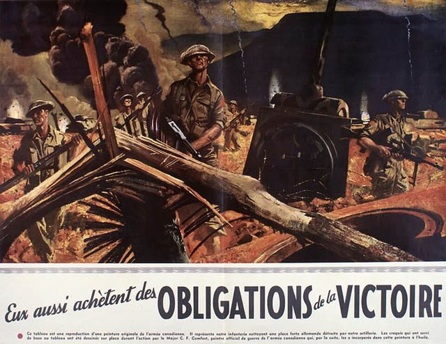 Eux aussi achètent des obligations de la Victoire (Canada Victory Loan, French-language poster)