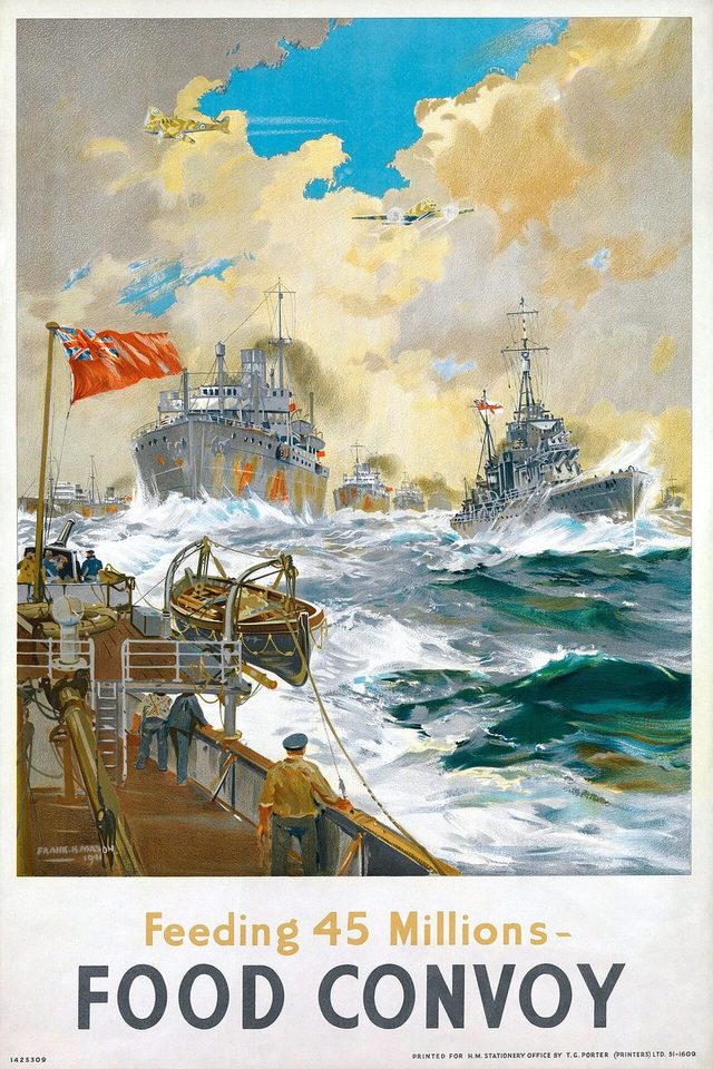 'Feeding 45 Millions: Food Convoy' (British Ministry of Information poster)
