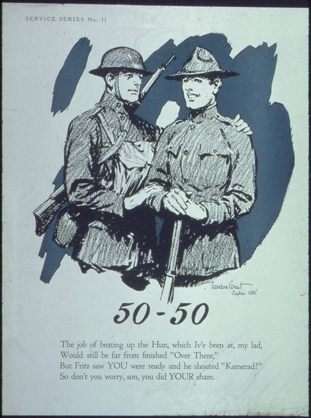 50-50 (The Job of Beating Up the Hun)