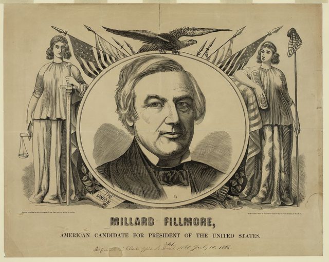Millard Fillmore campaign banner (Baker & Godwin, 1856)