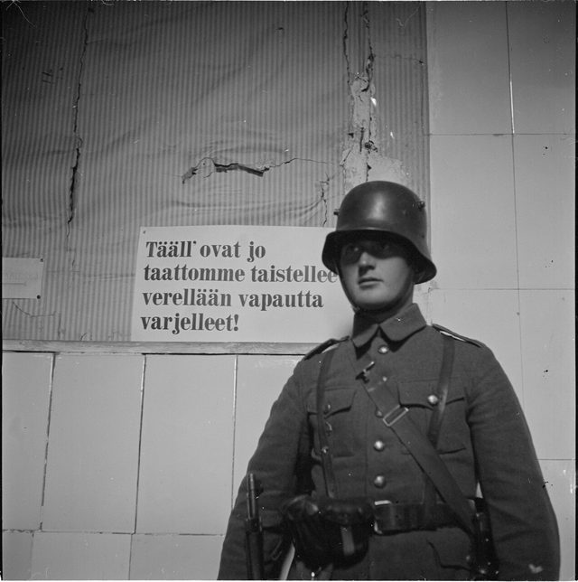 Tääll' ovat jo taattomme taistelleet (Here Our Fathers Have Already Fought): Finnish poster before the Winter War