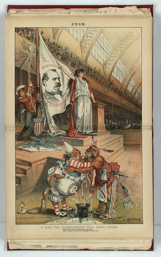 A flag the Independents will fight under, Puck, 16 July 1884