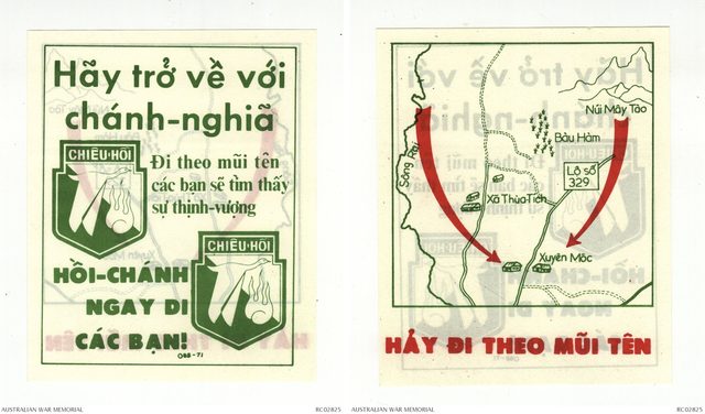 Hãy trở về với chánh-nghĩa (Return to the Just Cause), Xuyên Mộc 'follow the arrows' leaflet ATF-088-71