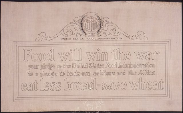 Food Will Win the War: Member of United States Food Administration (Pledge Card)