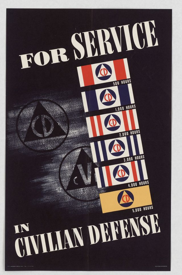 For service in civilian defense