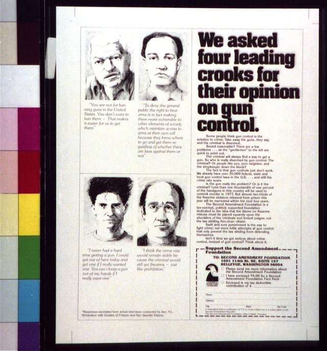 We asked four leading crooks for their opinion on gun control