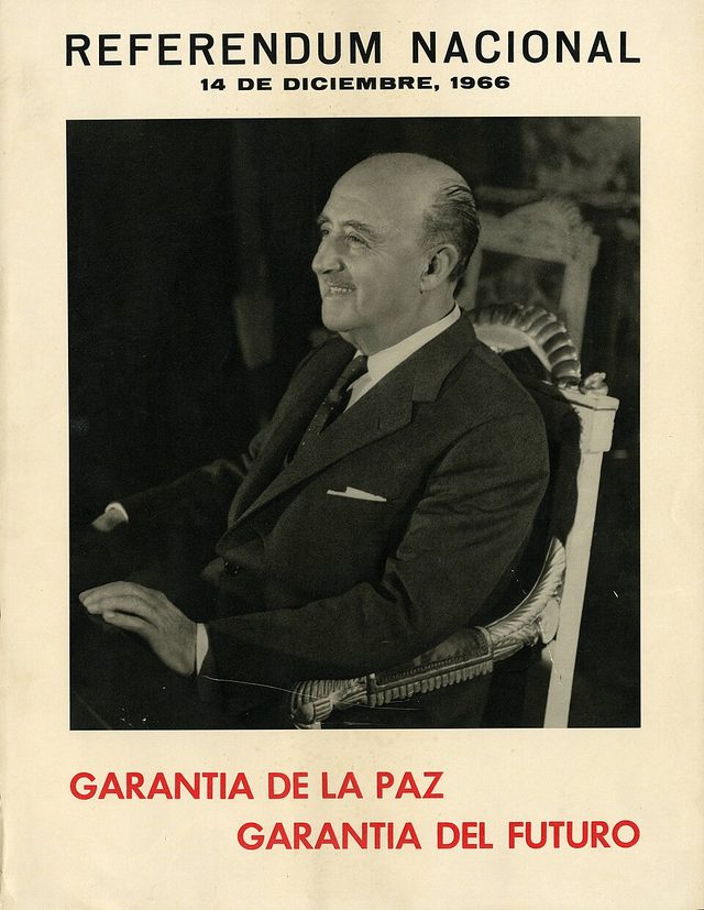 "Garantía de la paz, garantía del futuro": Spain's national referendum poster, 1966