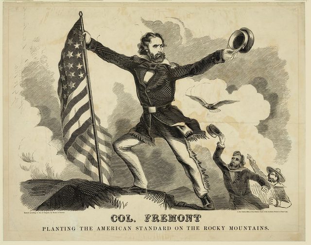 "Col. Fremont Planting the American Standard" (Baker & Godwin, 1856)