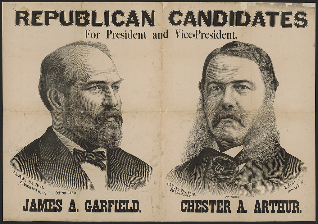 Engraved portrait sheet headed Republican Candidates for President and Vice-President