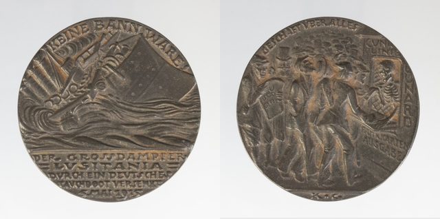 Karl Goetz "Lusitania" medal (Germany, 1915)