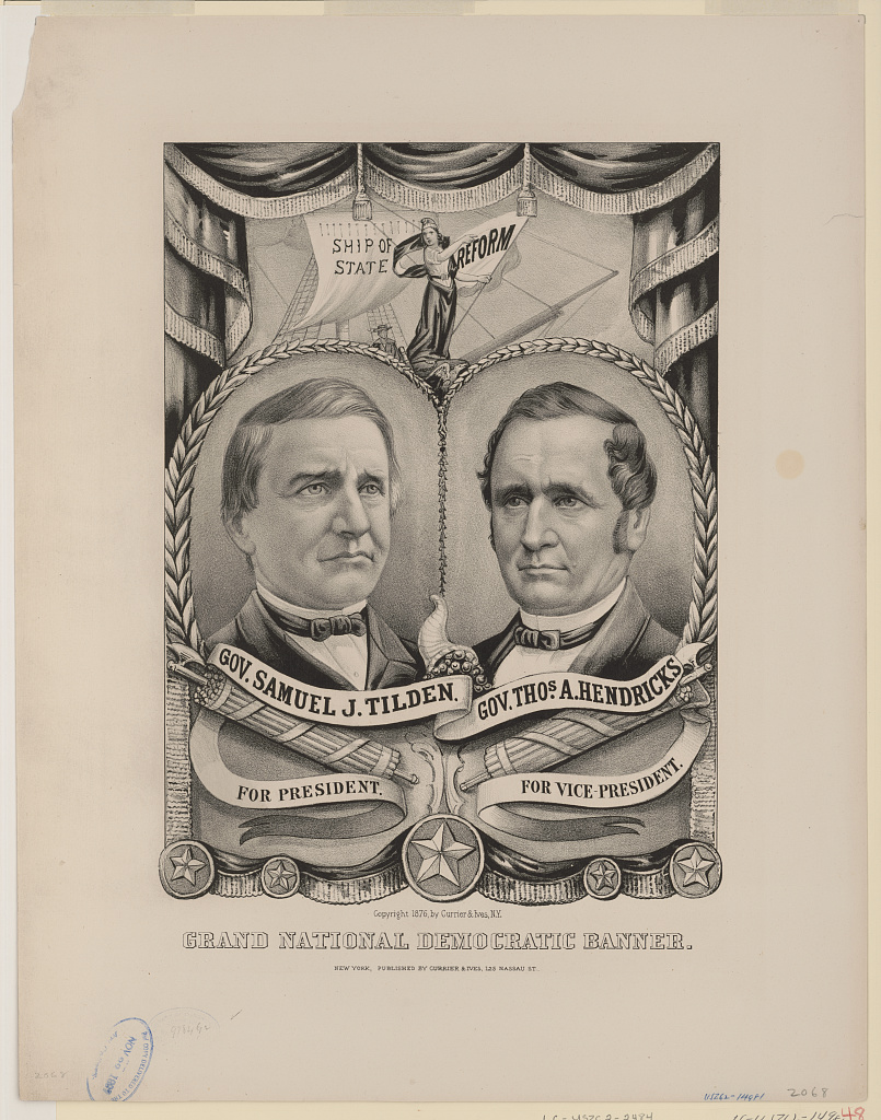Grand National Democratic banner, Currier & Ives, 1876