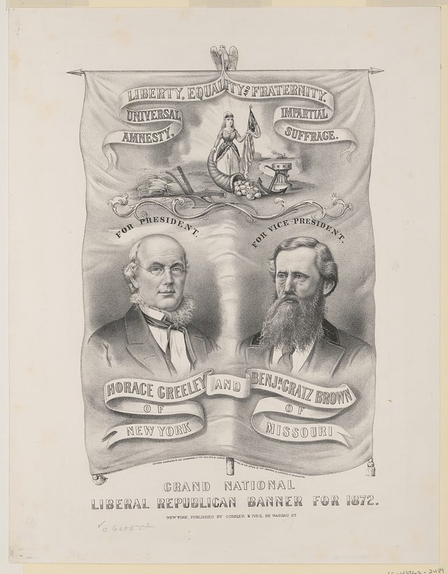 Grand National Liberal Republican banner for 1872