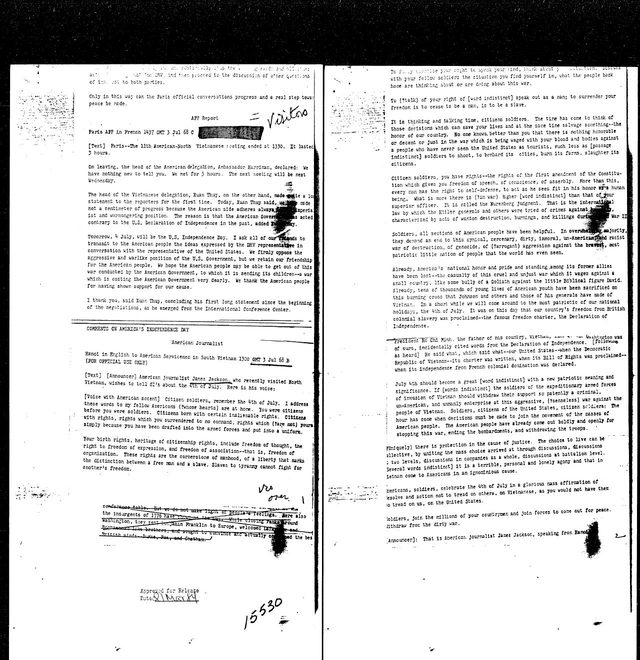 Hanoi in English: 'Comments on America's Independence Day', 3 July 1968