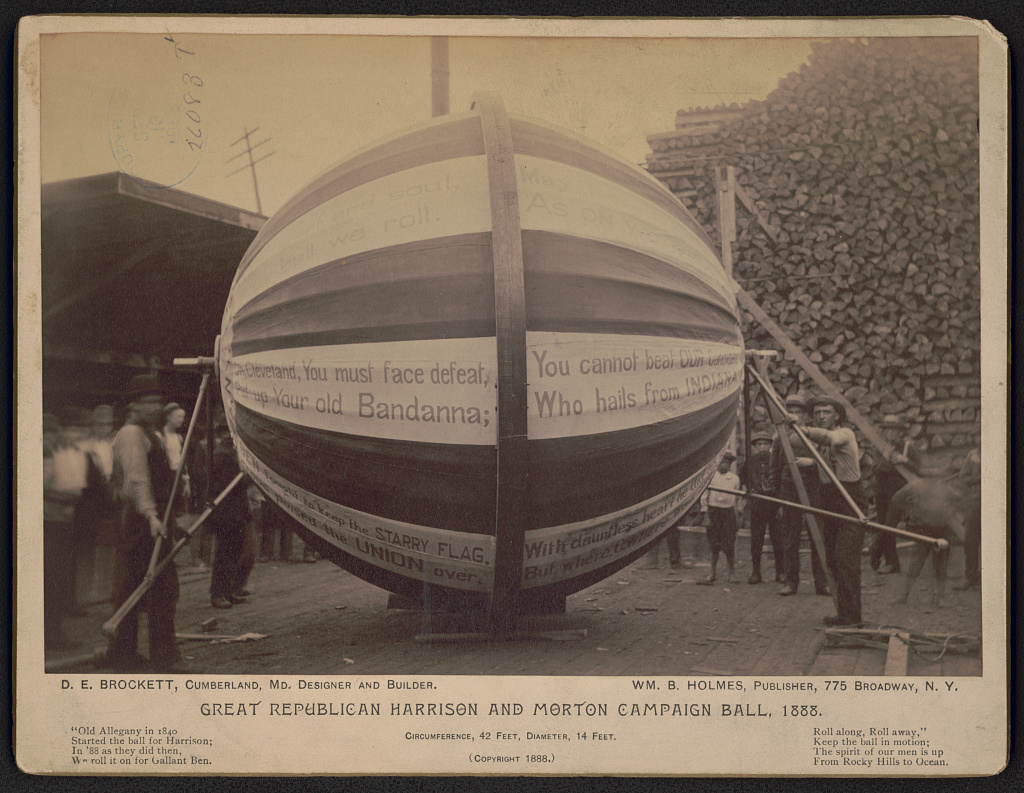 Great Republican Harrison and Morton campaign ball, 1888