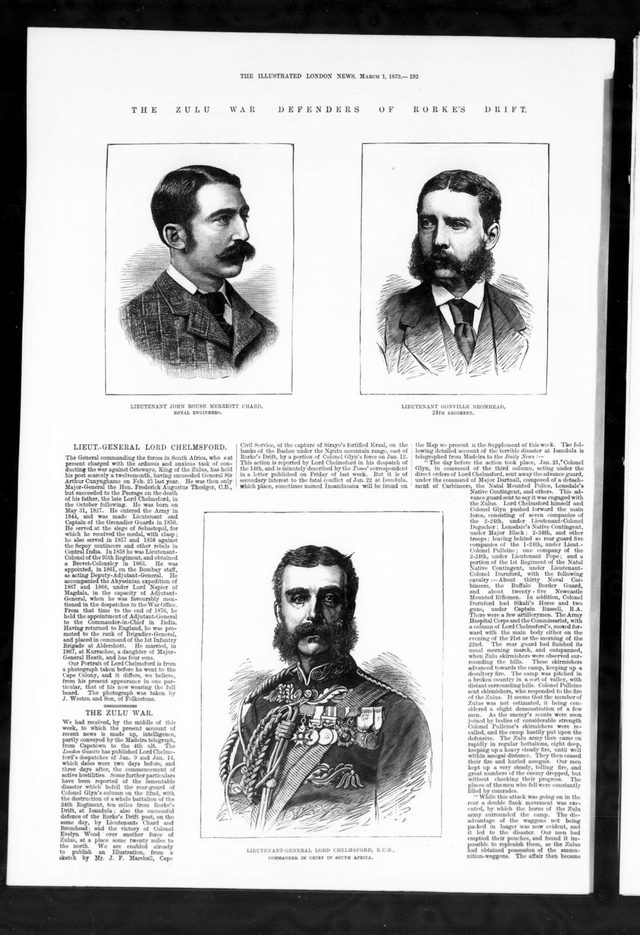 Illustrated London News, 'The Zulu War: Defenders of Rorke's Drift', 1 March 1879