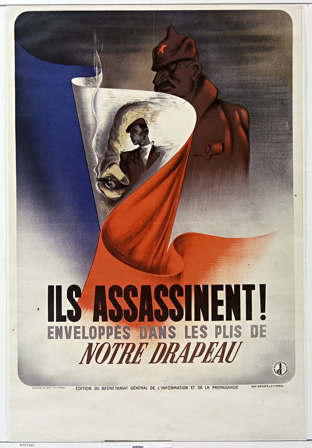 Ils assassinent ! Enveloppés dans les plis de notre drapeau (They murder! Wrapped in the folds of our flag)