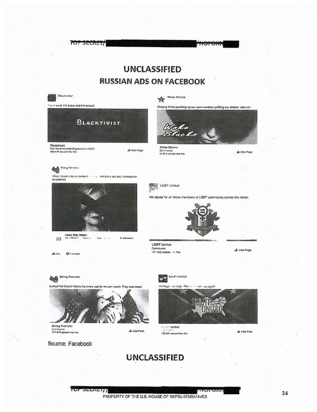 'Russian Ads on Facebook' (House Intelligence Committee exhibit)