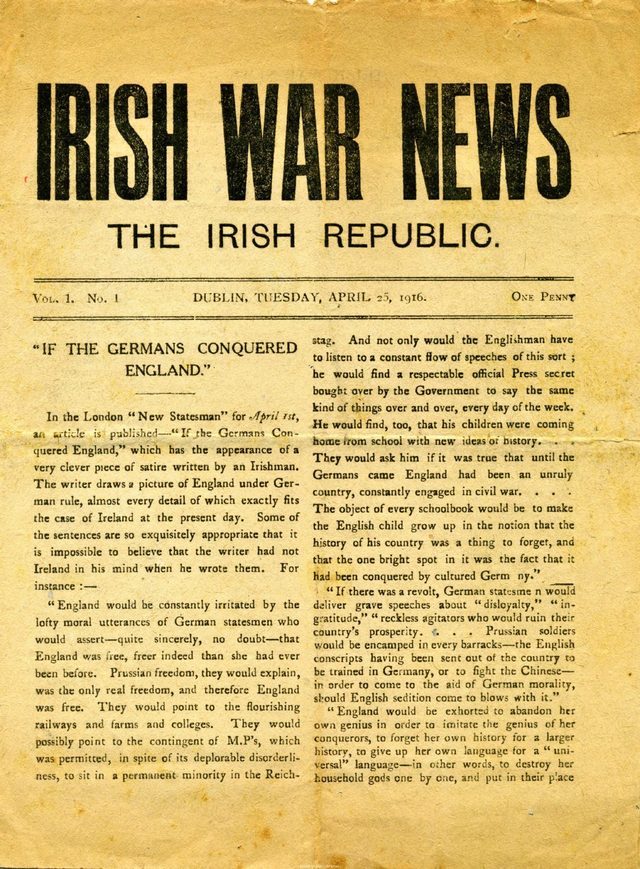Irish War News, Vol. 1 No. 1, Dublin, 25 April 1916