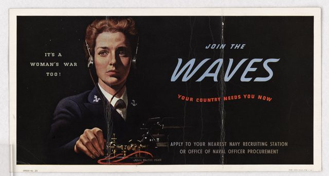 It's a woman's war too! Join the WAVES
