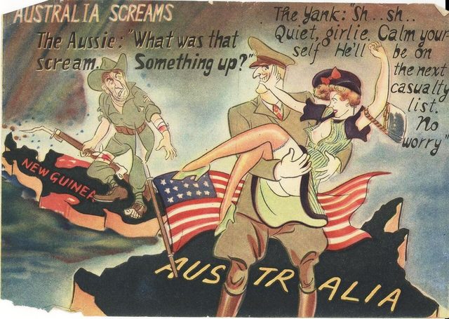 Japanese leaflet in English, "Australia Screams" (Pacific, c. 1942)