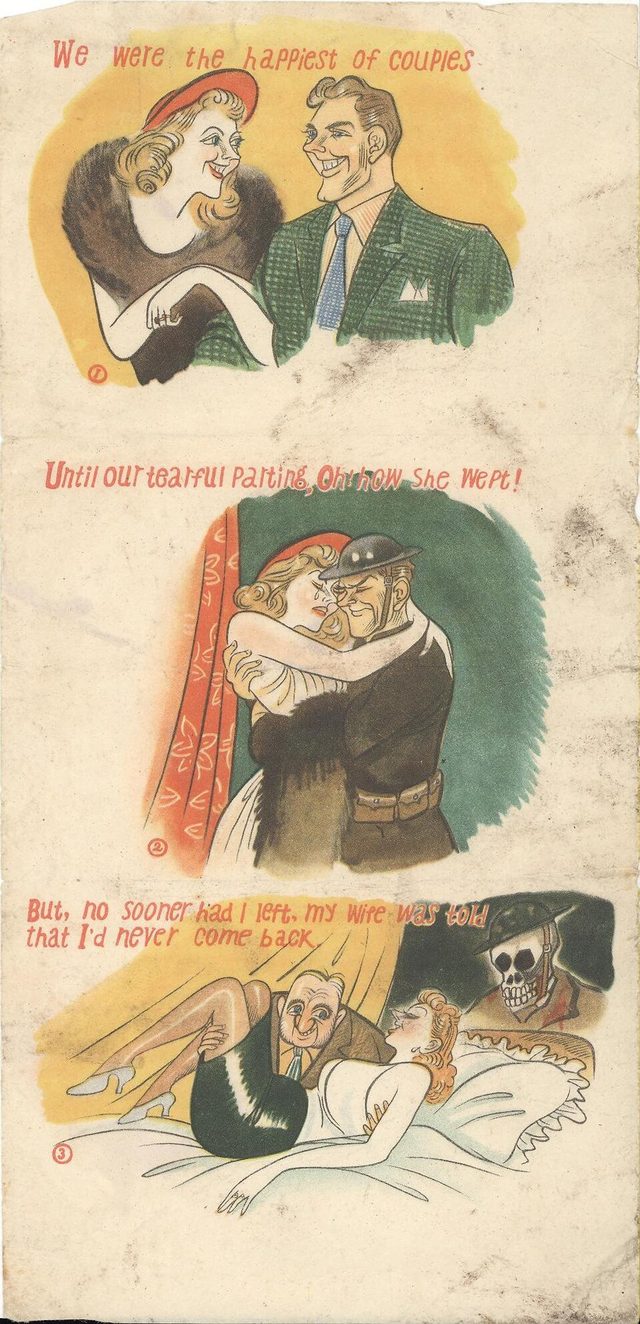 Japanese leaflet in English, "We were the happiest of couples" (Pacific, c. 1942)