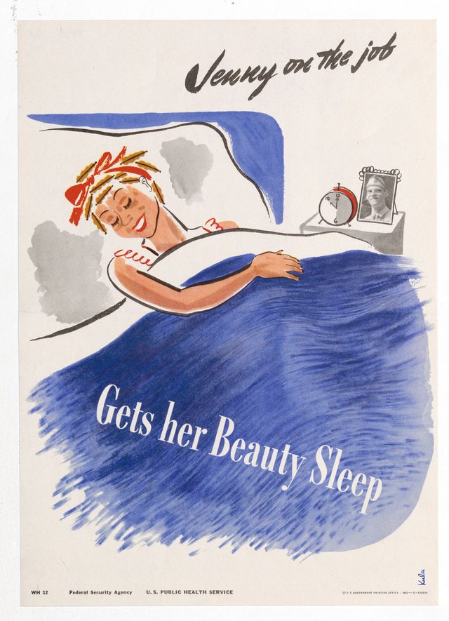 Jenny on the job - Gets her Beauty Sleep