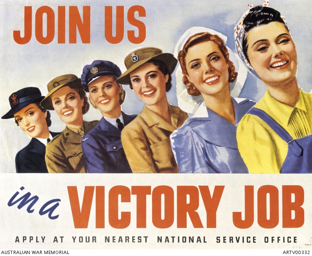 'Join us in a victory job' (Australian Department of National Service)