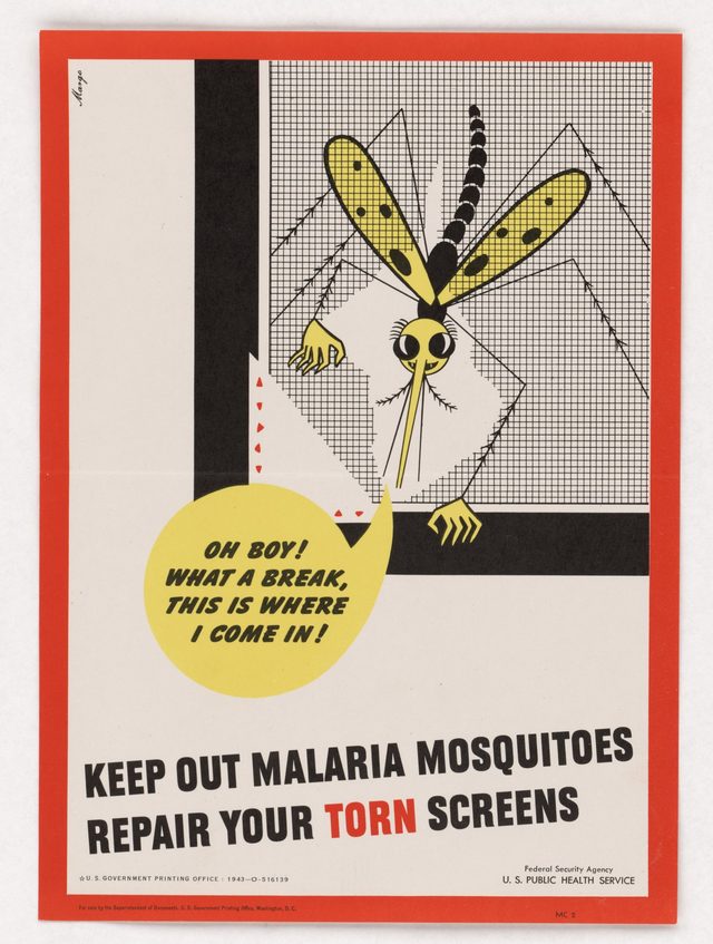 Keep out malaria mosquitoes, repair your torn screens