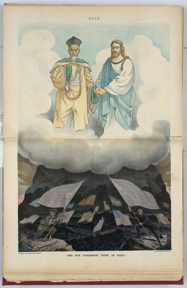 'Are our teachings, then, in vain?' (Keppler, Puck, 3 October 1900)