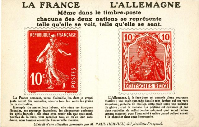 La France / L'Allemagne: même dans le timbre-poste (France / Germany: even in the postage stamp)