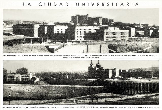 La Vanguardia, picture page (Barcelona, 13 December 1937): "La Ciudad Universitaria"