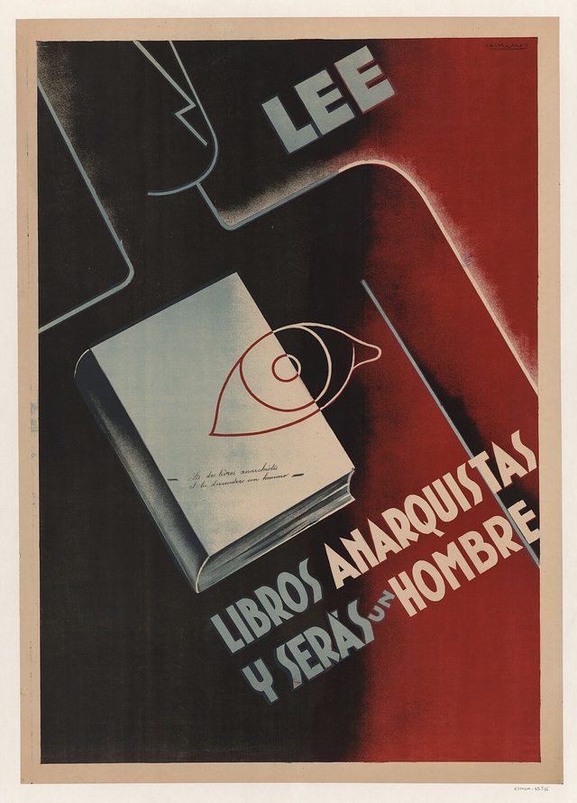 Lee libros anarquistas y serás un hombre (anarchist poster)