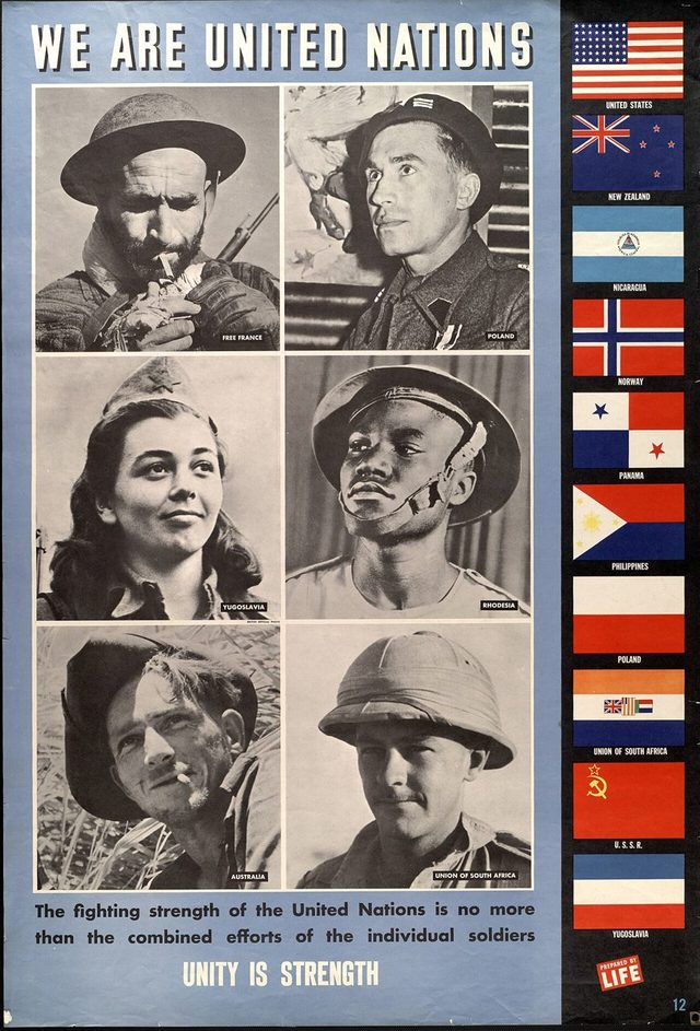 We Are United Nations: Unity Is Strength (Life wartime poster, part 12)