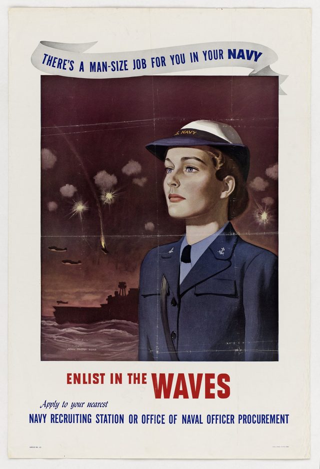 There's a man-size job for you in your Navy. Enlist in the WAVES