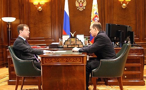 Medvedev and Bortnikov discuss lifting the counter-terrorist operation regime, 27 March 2009