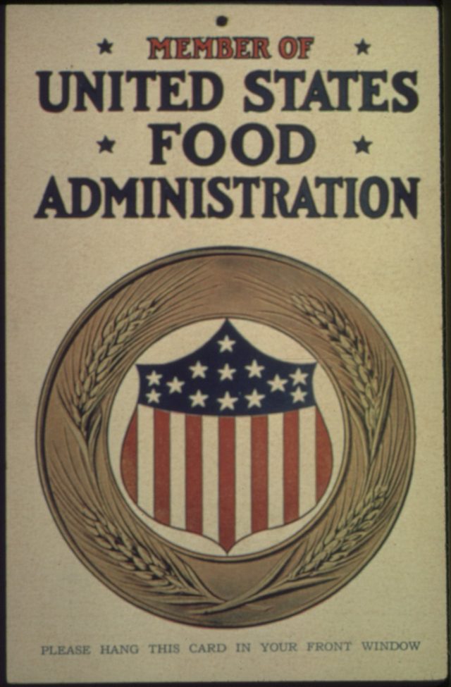 Member of the United States Food Administration (Window Card)
