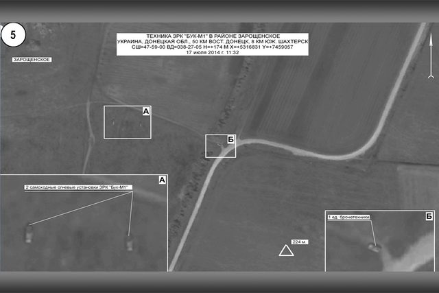 Russian Defence Ministry satellite image, MH17 briefing